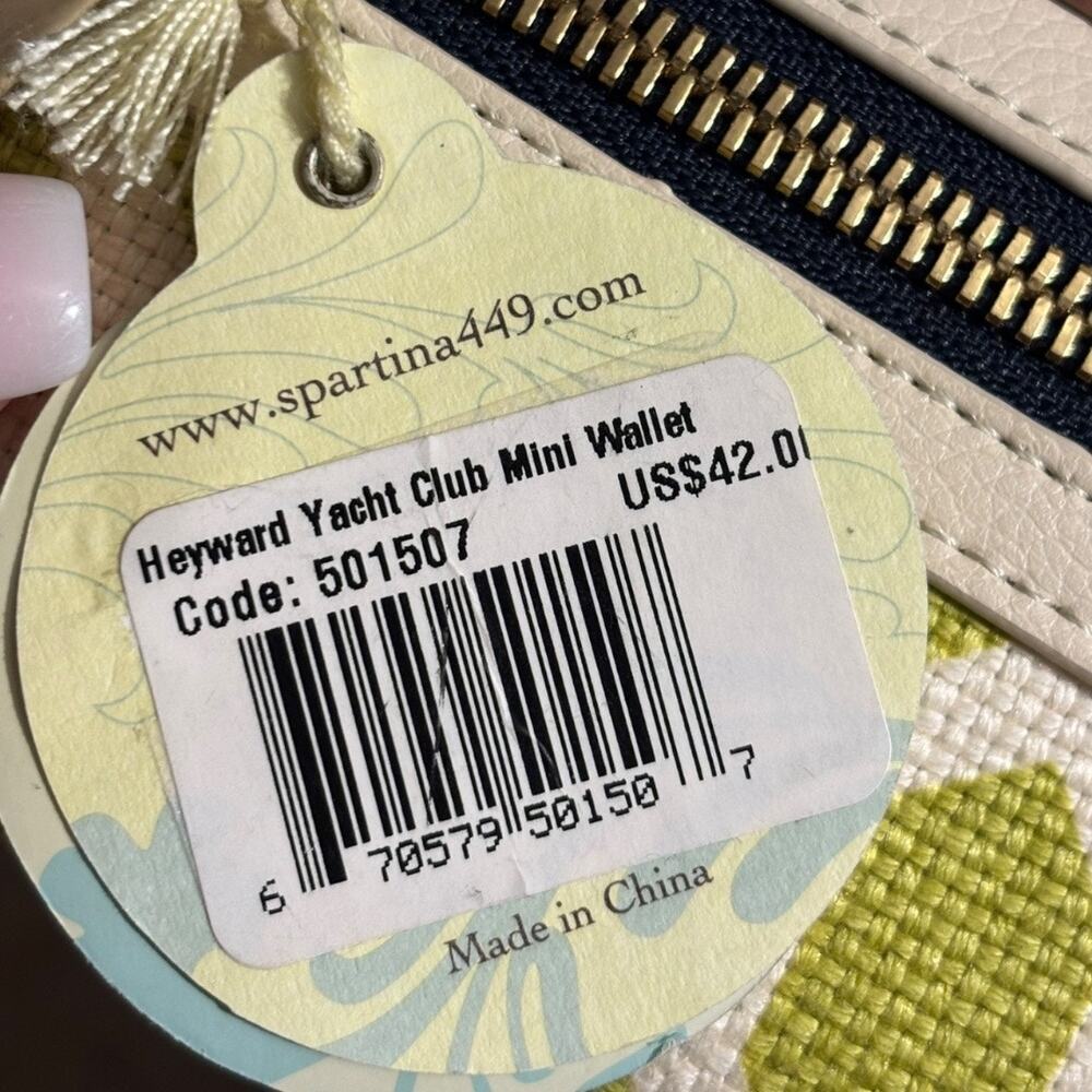 Spartina 449 Heyward Lime & Cream Crossbody Bag with Wallet NWOT - Picture 10 of 11